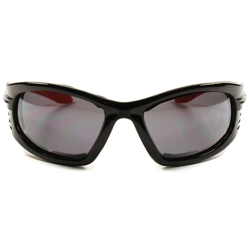 Black Motorcycle Dirt Bike Foam Padded Wrap Sport Goggles Sunglasses F14